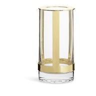 Váza Sagaform sklenená kovová zlatá darčeková krabička