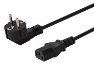 Schuko samec napájací kábel - IEC C13, uhlový 1, Schuko samec napájací kábel - IEC C13, uhlový 1,
