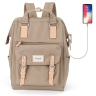 Himawari 9018 dámsky batoh na notebook 14-15 s USB, káva Himawari 9018 dámsky batoh na notebook 14-15 s USB, káva