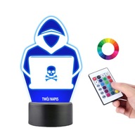 Socha počítačového hackera s LED lampou Socha počítačového hackera s LED lampou