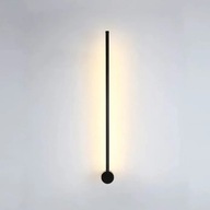 LED nástenná lampa čierna 60CM tenká otočná moderná
