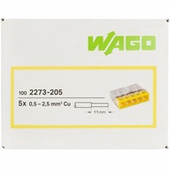 WAGO Rýchlospojka na drôt originál 5x2,5 100 ks WAGO Rýchlospojka na drôt originál 5x2,5 100 ks
