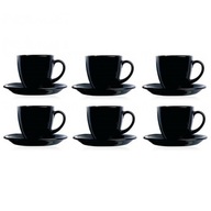 LUMINARC kávová súprava CARINE 22 čiernych šálok, šálka šálok