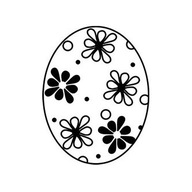 Polymérová pečiatka - Veľkonočné vajíčko 6 - kvety - Agateria