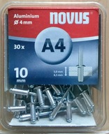NOVUS Hliníkové nity A4 / 10 mm 30 ks 045-0025