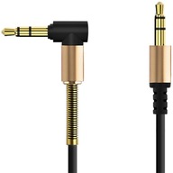 KÁBELOVÝ STEREO MINI JACK 3,5MM UHLOVÝ VEGGIEG AUX 1m