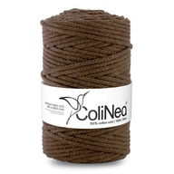 Colinea String sa prepletala pre makramu 100% bavlnu, 5 mm 100 m, hnedá Colinea String sa prepletala pre makramu 100% bavlnu, 5 mm 100 m, hnedá