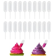 Cukrárske pipety na muffinovú omáčku, 100 kusov, 4ml + plátkové zlato zdarma. Cukrárske pipety na muffinovú omáčku, 100 kusov, 4ml + plátkové zlato zdarma.