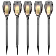 5x SOLÁRNA LAMPA 12 LED TANEČNÝCH PLAMEŇOV SIVÁ 5x SOLÁRNA LAMPA 12 LED TANEČNÝCH PLAMEŇOV SIVÁ