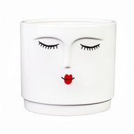 Pokrývka HEAD Ø13cm YOKO keramický kvetináč FACE Pokrývka HEAD Ø13cm YOKO keramický kvetináč FACE