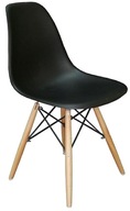 ENZO DSW škandinávska moderná čierna stolička