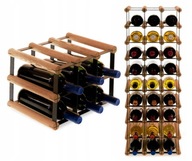 Segmentový stojan na víno z borovice RW-8-3X2-6_O_BR