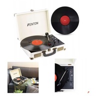 Gramofón s reproduktormi v kufri BT USB biely + Vinyl