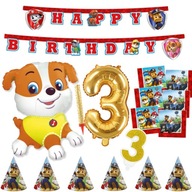 Balónový banner PAW Patrol dekorácie k 1-9 narodeninám Balónový banner PAW Patrol dekorácie k 1-9 narodeninám