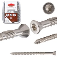 Nerezové skrutky do dreva 4x60 mm 200 ks terasa TORX A2 Klimas WN Nerezové skrutky do dreva 4x60 mm 200 ks terasa TORX A2 Klimas WN