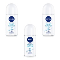 Nivea Fresh Natural Deo Roll-on dámsky roll-on antiperspirant 3 x 50 ml Nivea Fresh Natural Deo Roll-on dámsky roll-on antiperspirant 3 x 50 ml