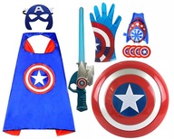 OUTFITS CAPTAIN AMERICA ŠTÍTOVÁ MASKA RUKAVICE MEČ OUTFITS CAPTAIN AMERICA ŠTÍTOVÁ MASKA RUKAVICE MEČ