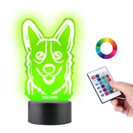 Stolná lampa Socha Pes Corgi Žiak Stolná lampa Socha Pes Corgi Žiak