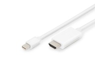 Adaptérový kábel Displayport 1.2 Typ miniDP/HDMI A 2m Adaptérový kábel Displayport 1.2 Typ miniDP/HDMI A 2m