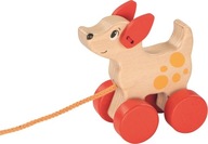 Hračky pre deti Drevený psík na ťahanie