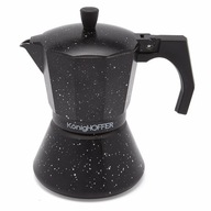 HLINÍKOVÝ KÁVOVAR ČIERNY ŽULOVÝ MRAMOR 300 ML HLINÍKOVÝ KÁVOVAR ČIERNY ŽULOVÝ MRAMOR 300 ML