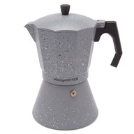 Kávovar, hliníkový kávovar, sivý, 720 ml