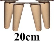 NOHY Drevené skosené NOHY 20cm 4 ks + plechy NOHY Drevené skosené NOHY 20cm 4 ks + plechy