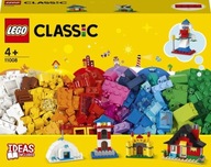 LEGO Classic 11008 farebných kociek obsahuje budovy