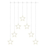 Vianočné ozdoby cencúle LED hviezdy 67x125 cm teplá biela IP44 EMOS Vianočné ozdoby cencúle LED hviezdy 67x125 cm teplá biela IP44 EMOS