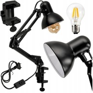 Súprava LED stolovej lampy 1xE27 CLIP čierna + 10W žiarovka E27 Súprava LED stolovej lampy 1xE27 CLIP čierna + 10W žiarovka E27