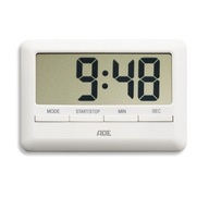 Elektronický časovač ADE, až 99 min. 59 s, 10 x 7 x 1 cm, biela Elektronický časovač ADE, až 99 min. 59 s, 10 x 7 x 1 cm, biela