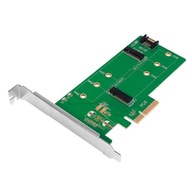 LogiLink PC0083 duálny M.2 SSD SATA a PC adaptér