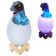 NOČNÁ LAMPA DINOSAUR TYRANOSAUR VAJÍČKO RGB LED ŽIARENÉ VAJÍČKO PRE DETI NOČNÁ LAMPA DINOSAUR TYRANOSAUR VAJÍČKO RGB LED ŽIARENÉ VAJÍČKO PRE DETI