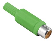 RCA/CINCH zásuvka na plastový kábel zelená 50ks