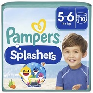 PAMPERS SPLASHERS Plienky na plávanie Veľkosť 5-6 14+ kg 10 ks Plienky PAMPERS SPLASHERS Plienky na plávanie Veľkosť 5-6 14+ kg 10 ks Plienky