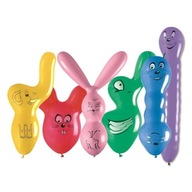 BALÓNY latexové TVARY mix FAREBNÉ zvieratká x25