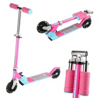Ružová kolobežka pre dievčatá ŽIARENÉ LED kolesá