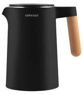 CONCEPT Rýchlovarná kanvica 1,5L dvojstena čierna RK3301 CONCEPT Rýchlovarná kanvica 1,5L dvojstena čierna RK3301