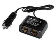 Rozbočovač do autozapaľovača 1xPLUG/2xSOCKET+CS-21 kábel Rozbočovač do autozapaľovača 1xPLUG/2xSOCKET+CS-21 kábel