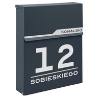 ANTRACITOVÁ TENKÁ SCHRÁNKA NA LISTY S VAŠOU ADRESOU, NÁPISOM, VZOR 7 ANTRACITOVÁ TENKÁ SCHRÁNKA NA LISTY S VAŠOU ADRESOU, NÁPISOM, VZOR 7