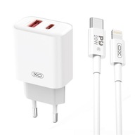 Rýchla nabíjačka pre iPhone USB-C 20W dvojitá s Lightning káblom Rýchla nabíjačka pre iPhone USB-C 20W dvojitá s Lightning káblom
