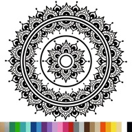 Dekoratívna nálepka na stenu MANDALA BOHO ROZETOVÁ FOLK vzor 44x44 Dekoratívna nálepka na stenu MANDALA BOHO ROZETOVÁ FOLK vzor 44x44