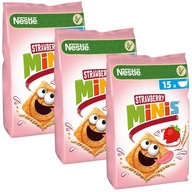 Nestlé Strawberry Minis Raňajkové cereálie 3x 450g