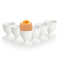 Hrnček na vajíčka z bieleho porcelánu sada 6 ks