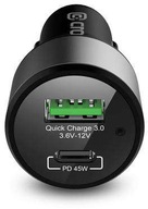 CRONG NABÍJAČKA DO AUTO USB-C USB QC 3.0 CRONG NABÍJAČKA DO AUTO USB-C USB QC 3.0