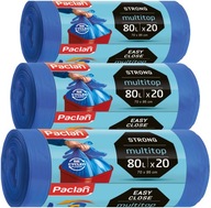 MULTITOP Vrecia na odpadky 80L 60 ks PACLAN 3 rolky MULTITOP Vrecia na odpadky 80L 60 ks PACLAN 3 rolky