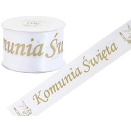 Stuha na sväté prijímanie 50mm/9mb biela/zlatá Stuha na sväté prijímanie 50mm/9mb biela/zlatá