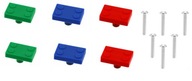 Kľučky na detský nábytok 3 farebné bloky 6x sada
