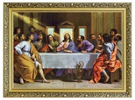 Posledná večera, nádherný obraz, Zlatý rám, 60x80 Posledná večera, nádherný obraz, Zlatý rám, 60x80