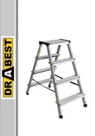 Hliníkový domáci rebrík, obojstranný, 2x4, 150 kg